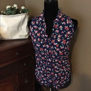 Gap S sleeveless floral top
